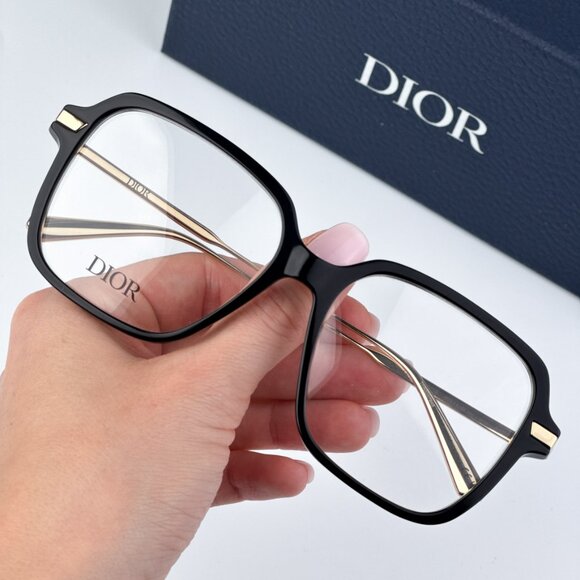 Dior GEMDIORO S5I CD50056I 001 1200 BRAND NEW Eyeglasses Shiny Black Women main image 12